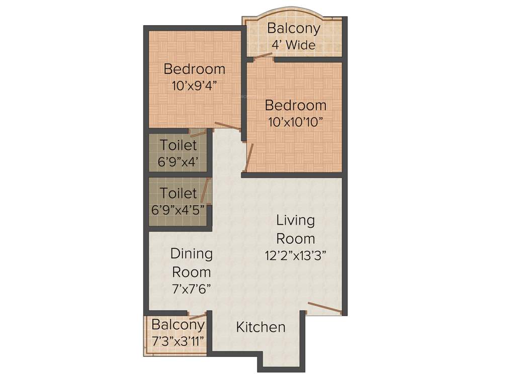 Team Sonartori (2BHK+2T (855 sq ft) 855 sq ft)