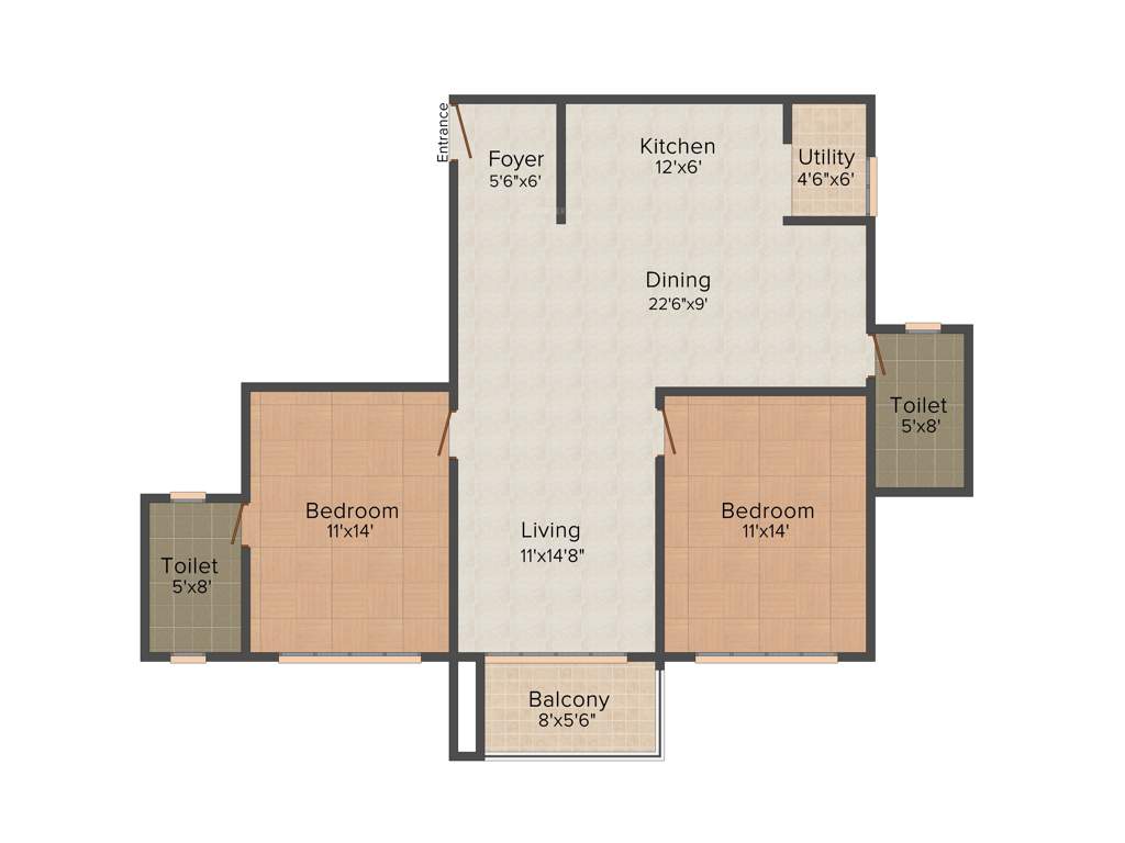 Srinivasa Sai Poorna Premier (2BHK+2T (1,368 sq ft) 1368 sq ft)
