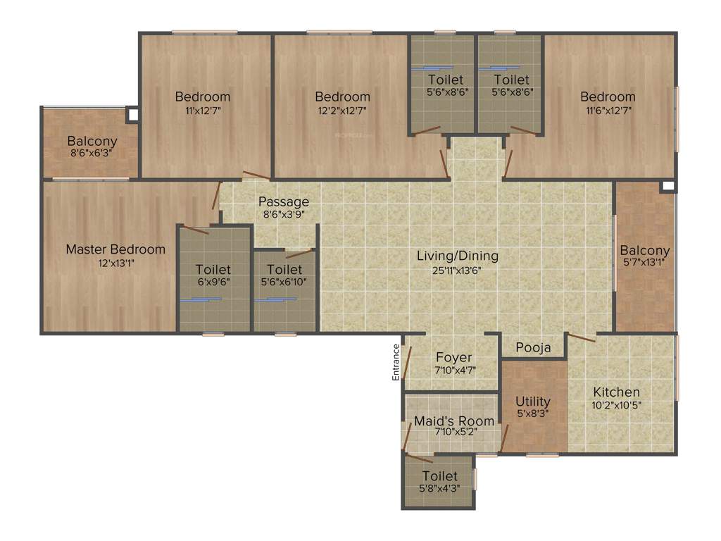 Prestige Bella Vista (4BHK+4T (2,277 sq ft) + Servant Room 2277 sq ft)