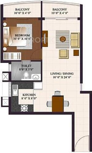 ETA Rosedale (1BHK+1T (784 sq ft) 784 sq ft)