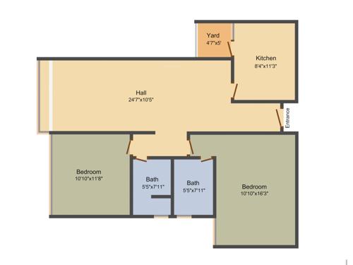 TVH Ouranya Bay (2BHK+2T (1,210 sq ft) 1210 sq ft)