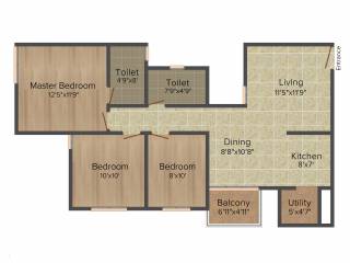 Akshaya January (3BHK+3T (1,140 sq ft) 1140 sq ft) Akshaya January (3BHK+3T (1,140 sq ft) 1140 sq ft)