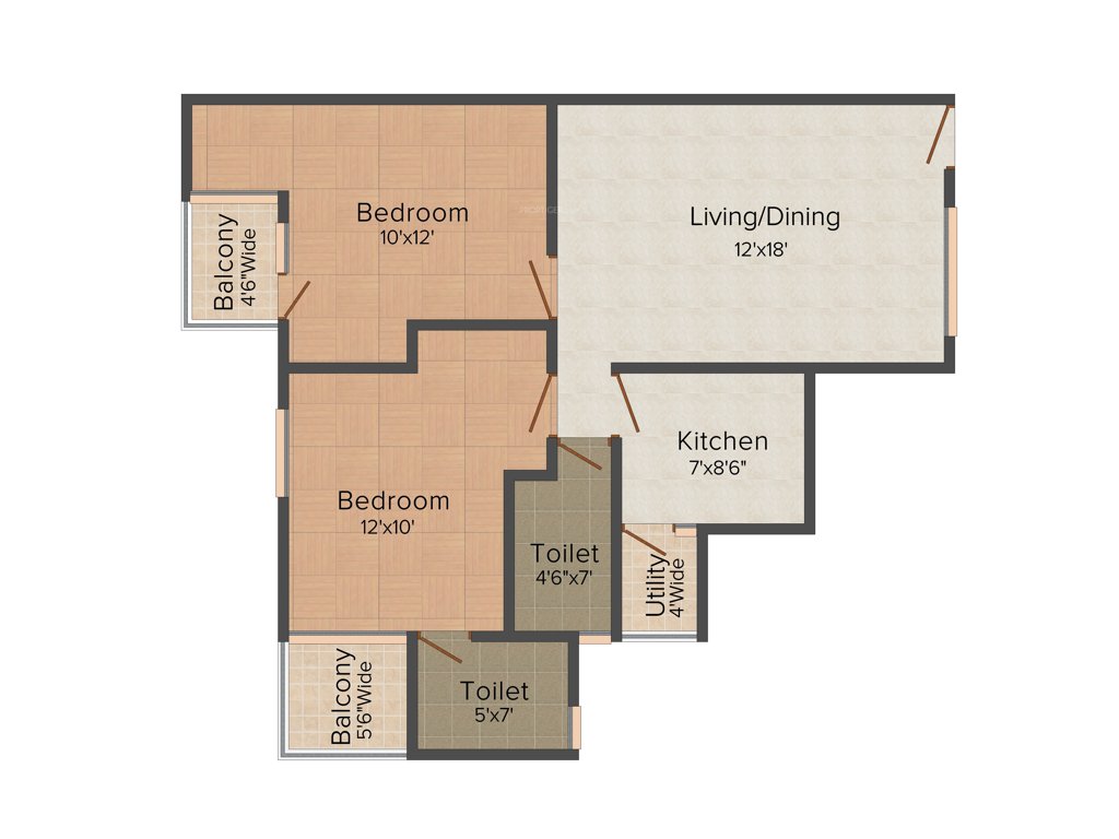 Ittina Mahavir (2BHK+2T (919 sq ft)   Study Room 919 sq ft)