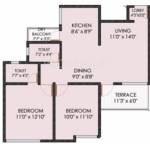 Dreams Elina (2BHK+2T (1,029 sq ft) 1029 sq ft) Dreams Elina (2BHK+2T (1,029 sq ft) 1029 sq ft)