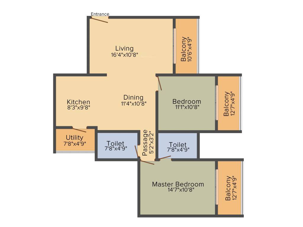 Concorde Manhattans (2BHK+2T (1,295 sq ft) 1295 sq ft) Concorde Manhattans (2BHK+2T (1,295 sq ft) 1295 sq ft)
