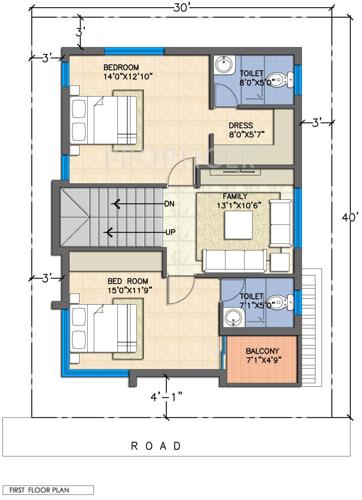 JR Greenpark Lakefront (3BHK+3T (1,500 sq ft) 1500 sq ft)