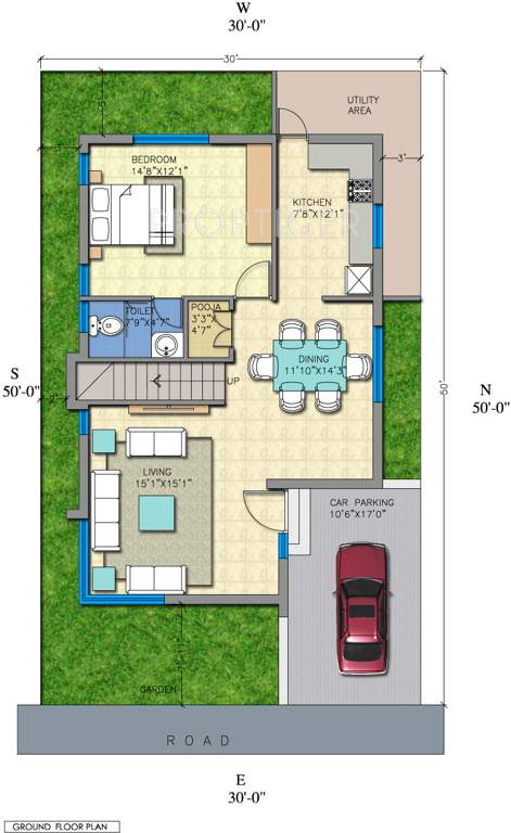 JR Greenpark Lakefront (3BHK+3T (1,750 sq ft) 1750 sq ft)