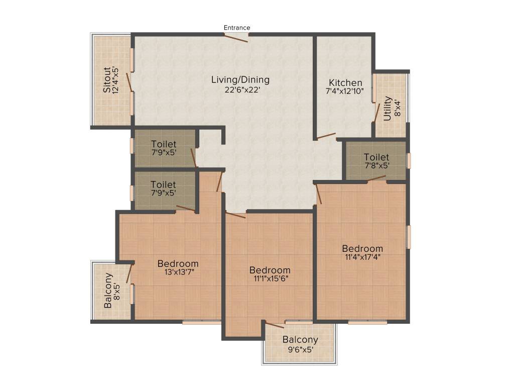 Mahaveer Riviera (3BHK+3T (1,745 sq ft) 1745 sq ft) Mahaveer Riviera (3BHK+3T (1,745 sq ft) 1745 sq ft)