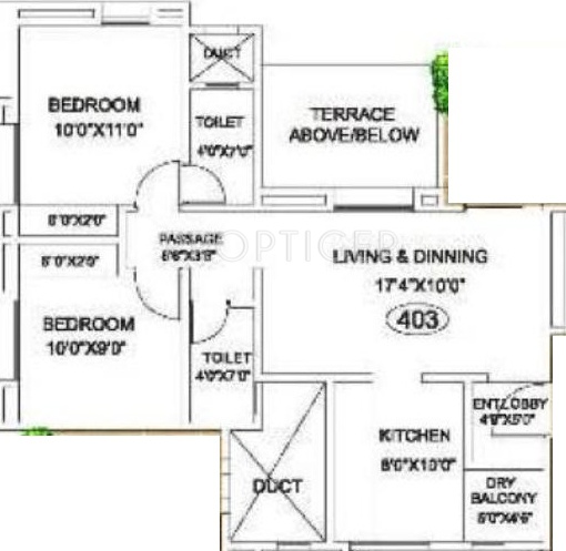 Pandit Varadshree (2BHK+2T (950 sq ft) 950 sq ft) Pandit Varadshree (2BHK+2T (950 sq ft) 950 sq ft)
