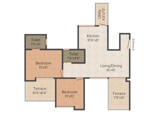 Sree Wisteriaa (2BHK+2T (1,062 sq ft) 1062 sq ft) Sree Wisteriaa (2BHK+2T (1,062 sq ft) 1062 sq ft)