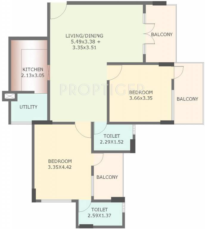 Esteem Enclave (2BHK+2T (1,340 sq ft) 1340 sq ft) Esteem Enclave (2BHK+2T (1,340 sq ft) 1340 sq ft)