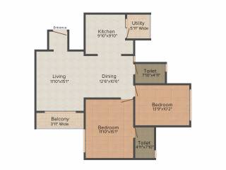 Skyline Champagne Hills (2BHK+2T (1,205 sq ft) 1205 sq ft) Skyline Champagne Hills (2BHK+2T (1,205 sq ft) 1205 sq ft)