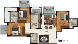 DLF Regal Gardens (3BHK+3T (1,755 sq ft) 1755 sq ft)