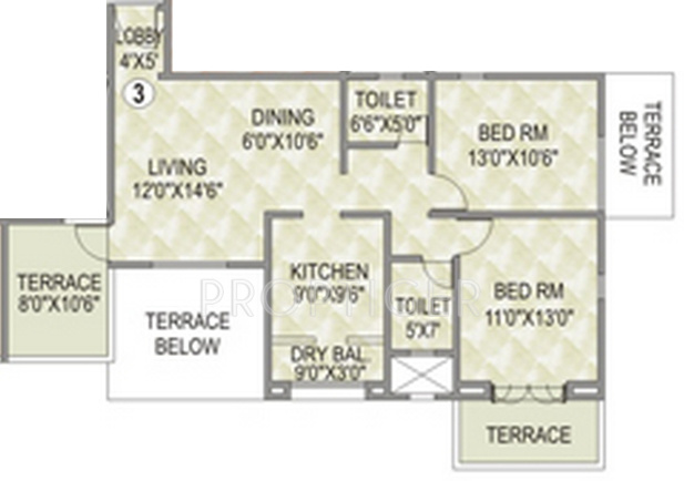 Shree Bal Kapil Aasmant (2BHK+2T (1,072 sq ft) 1072 sq ft)