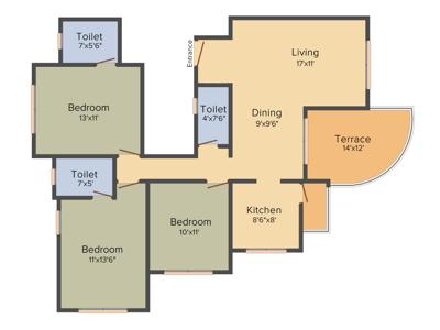 Shree Bal Kapil Bakul (3BHK+3T (1,285 sq ft) 1285 sq ft) Shree Bal Kapil Bakul (3BHK+3T (1,285 sq ft) 1285 sq ft)