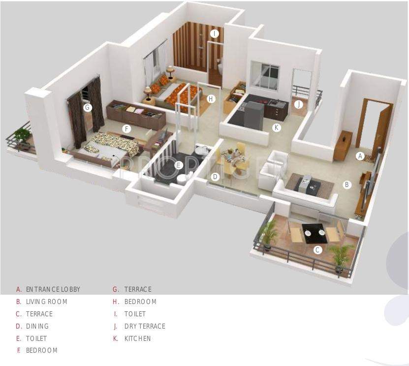 Vastu River Nest (2BHK+2T (908 sq ft) 908 sq ft)