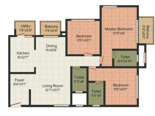 Valmark Amoda (3BHK+3T (1,815 sq ft) 1815 sq ft) Valmark Amoda (3BHK+3T (1,815 sq ft) 1815 sq ft)