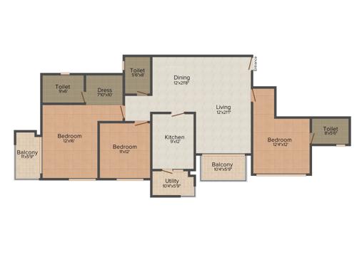 Purva Purva Atria Platina (3BHK+3T (2,050 sq ft) 2050 sq ft) Purva Purva Atria Platina (3BHK+3T (2,050 sq ft) 2050 sq ft)