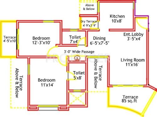 Nandan Inspera (2BHK+2T (1,079 sq ft) 1079 sq ft)