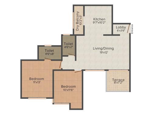 Vasudha Sai Eshanya 2BHK+2T (1,084 sq ft)