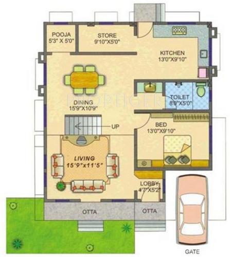  Madhuban Sai City (3BHK+3T (2,717 sq ft)   Pooja Room 2717 sq ft)