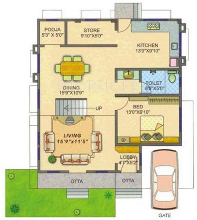  Madhuban Sai City (3BHK+3T (2,717 sq ft)   Pooja Room 2717 sq ft)