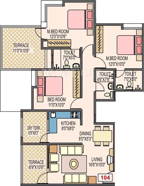 Home Developers Bhagyatara Society (3BHK+3T (1,333 sq ft) 1333 sq ft)