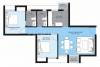 Unitech Brahma (2BHK+2T (1,081 sq ft) 1081 sq ft)