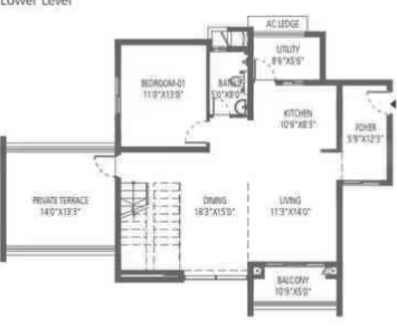 east point Floor Plan Lower Level Duplex Plan