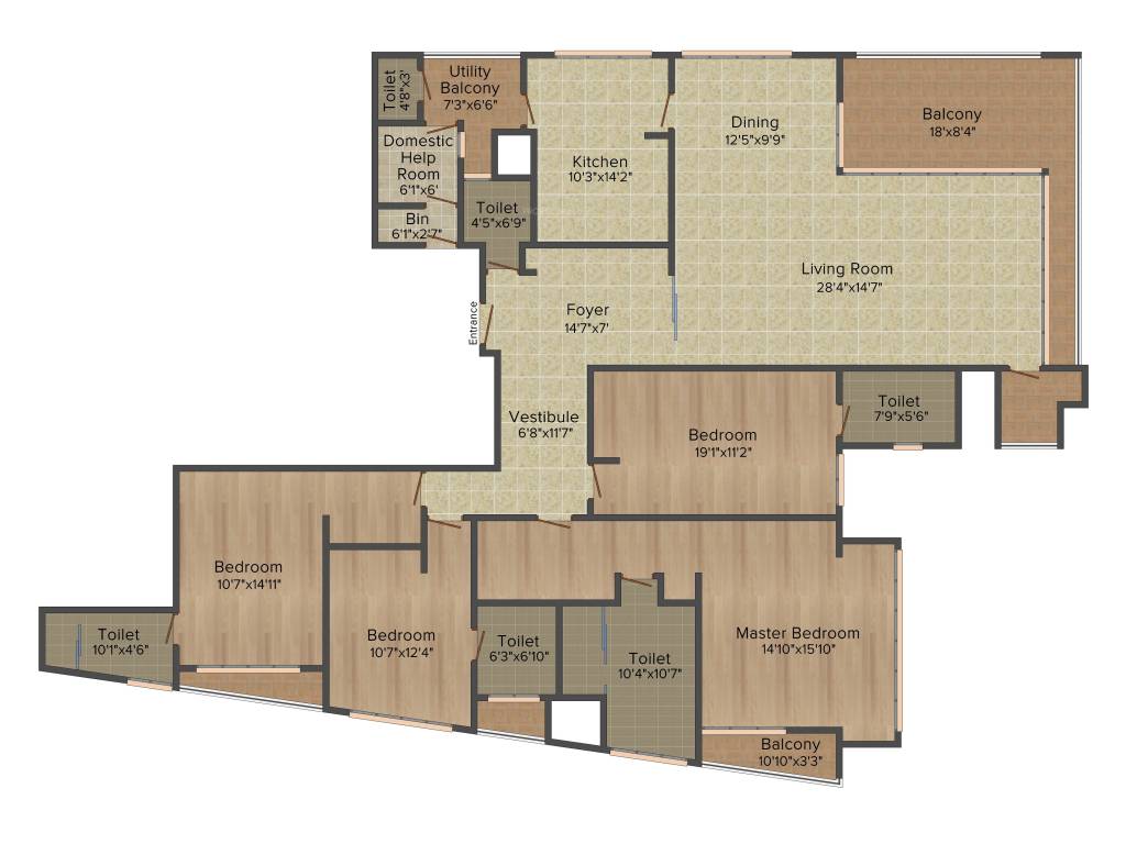 Unitech Air (4BHK+4T (3,705 sq ft) 3705 sq ft)