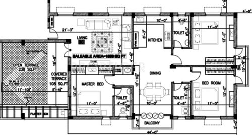 Nahar Cora (3BHK+3T (1,769 sq ft) 1769 sq ft) Nahar Cora (3BHK+3T (1,769 sq ft) 1769 sq ft)