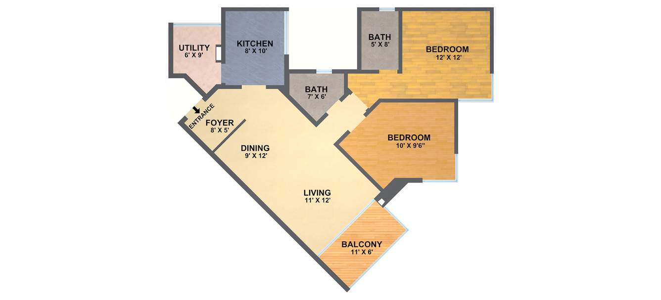Kasturi Eon Homes (2BHK+2T (1,260 sq ft) 1260 sq ft)