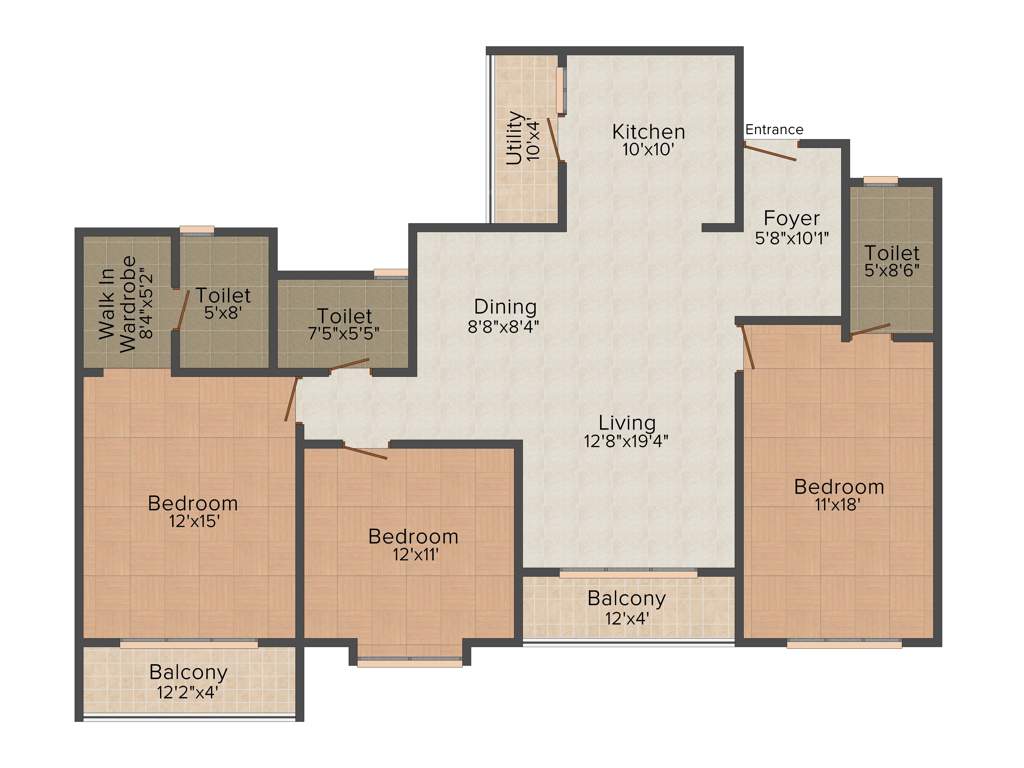 Shriram Signiaa (3BHK+3T (1,710 sq ft) 1710 sq ft)