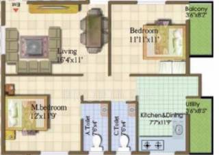 Sowparnika Ananda (2BHK+2T (900 sq ft) 900 sq ft)