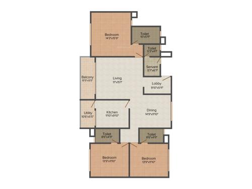 Big Banyan Roots (3BHK+3T (1,892 sq ft) 1892 sq ft)