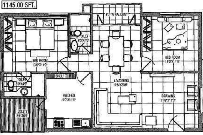 Pavani Fortune (2BHK+2T (1,145 sq ft) 1145 sq ft) Pavani Fortune (2BHK+2T (1,145 sq ft) 1145 sq ft)