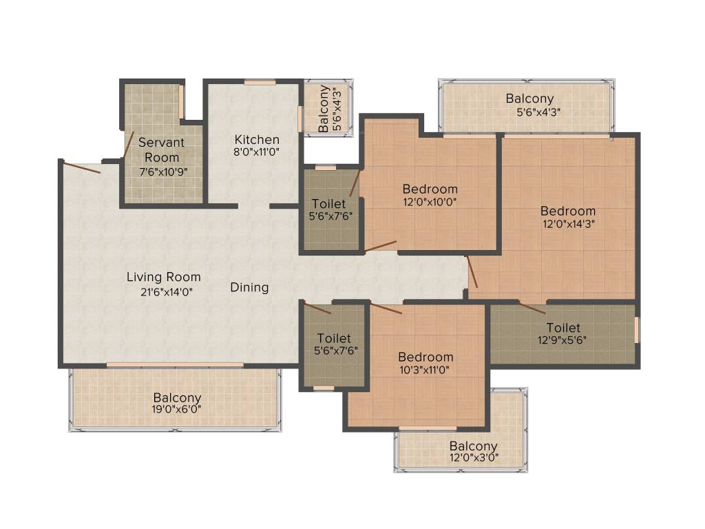 Sidhartha Estella (3BHK+3T (1,910 sq ft) 1910 sq ft)