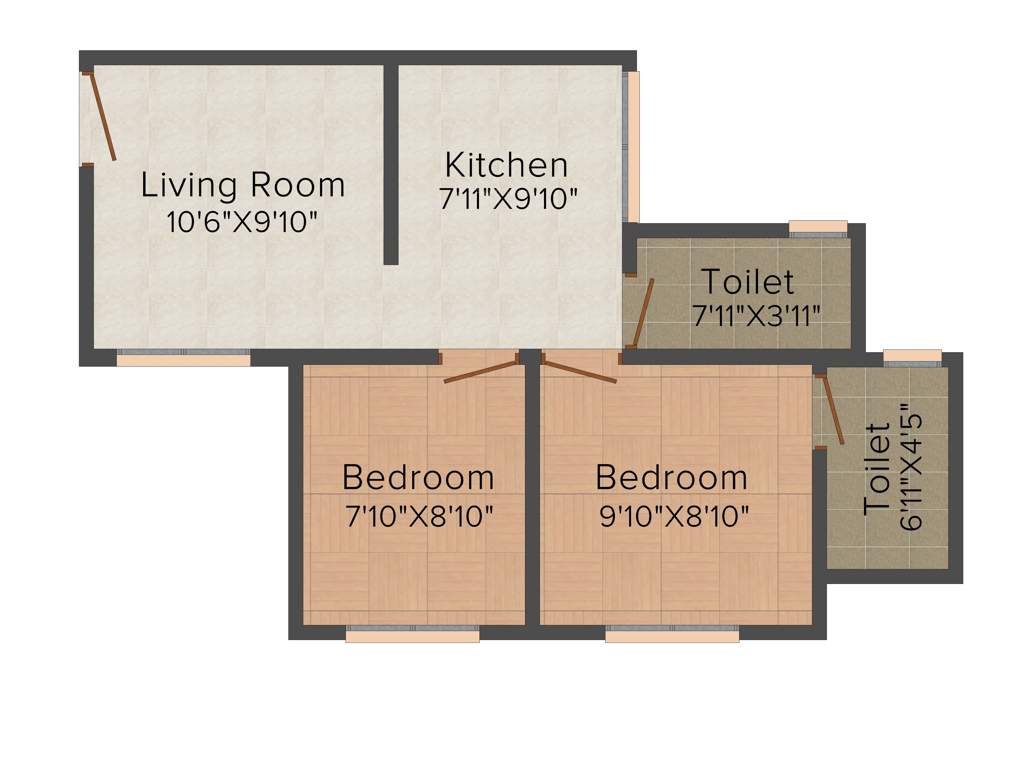 Dreams Nivara (2BHK+2T (551 sq ft) 551 sq ft)