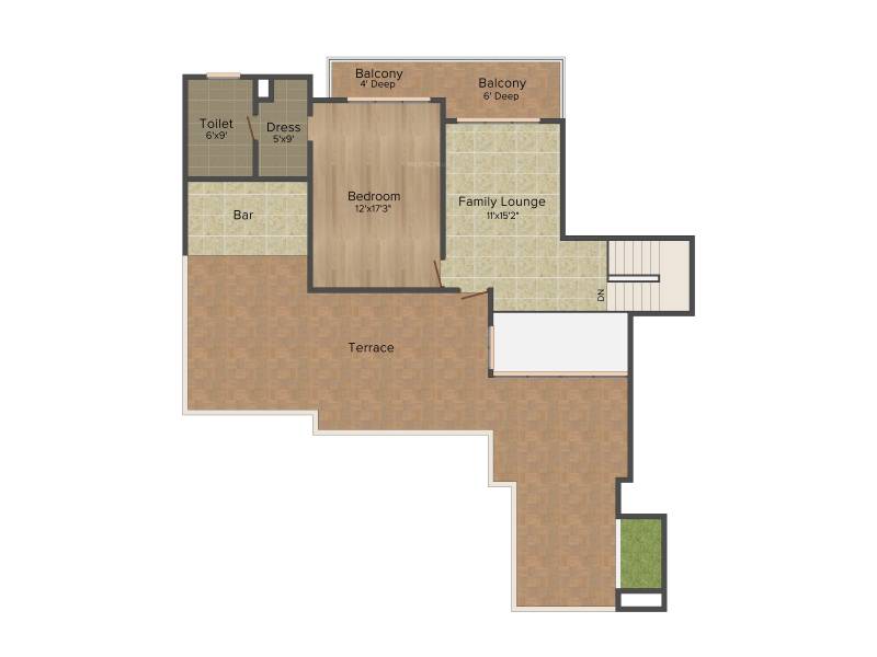 Emaar Palm Terraces Select (5BHK+6T (3,670 sq ft) + Servant Room 3670 sq ft)