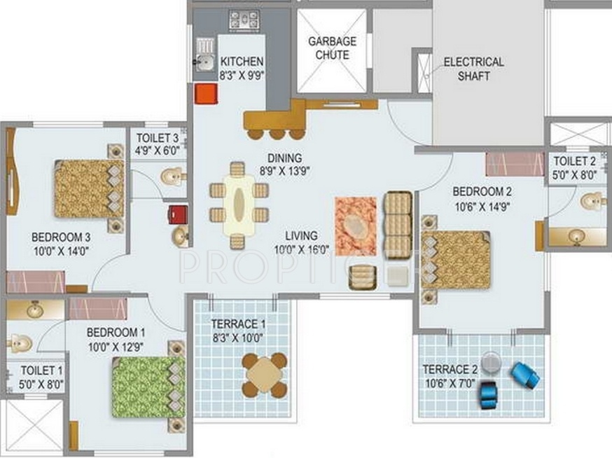 Mont Vert Seville (3BHK+3T (1,286 sq ft) 1286 sq ft) Mont Vert Seville (3BHK+3T (1,286 sq ft) 1286 sq ft)