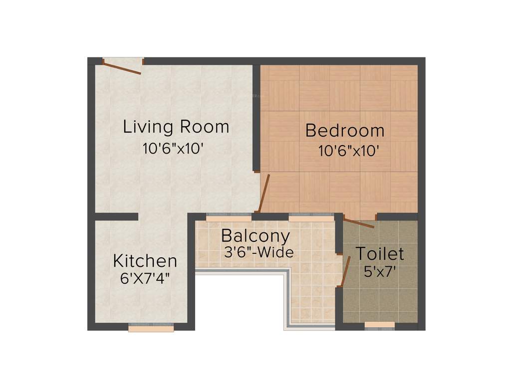 Earth Towne (1BHK+1T (540 sq ft) 540 sq ft)