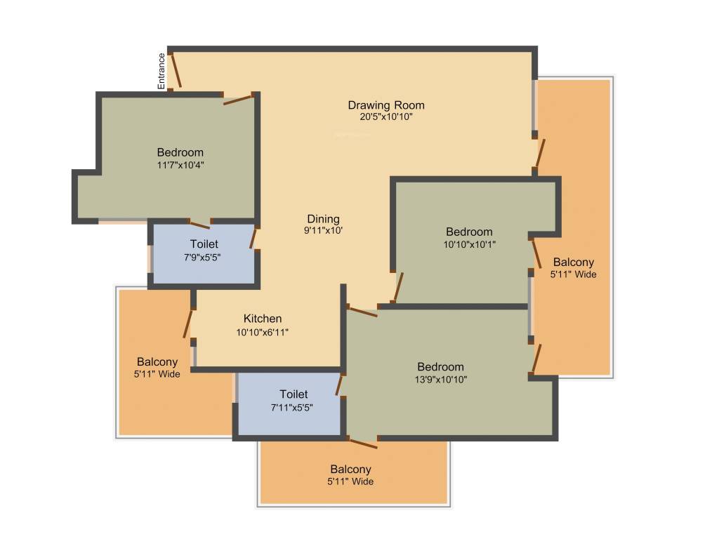 Gulshan GC Centrum (3BHK+2T (1,680 sq ft) 1680 sq ft) Gulshan GC Centrum (3BHK+2T (1,680 sq ft) 1680 sq ft)