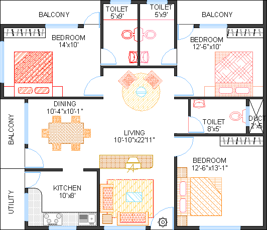 Krishna Parijatha (3BHK+3T (1,450 sq ft) 1450 sq ft) Krishna Parijatha (3BHK+3T (1,450 sq ft) 1450 sq ft)