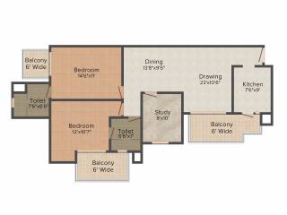 Supertech Araville (2BHK+2T (1,530 sq ft) + Study Room 1530 sq ft) Supertech Araville (2BHK+2T (1,530 sq ft) + Study Room 1530 sq ft)