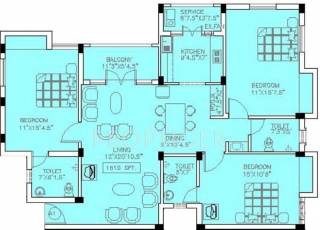 Doshi Trinity Park (3BHK+3T (1,610 sq ft) 1610 sq ft) Doshi Trinity Park (3BHK+3T (1,610 sq ft) 1610 sq ft)