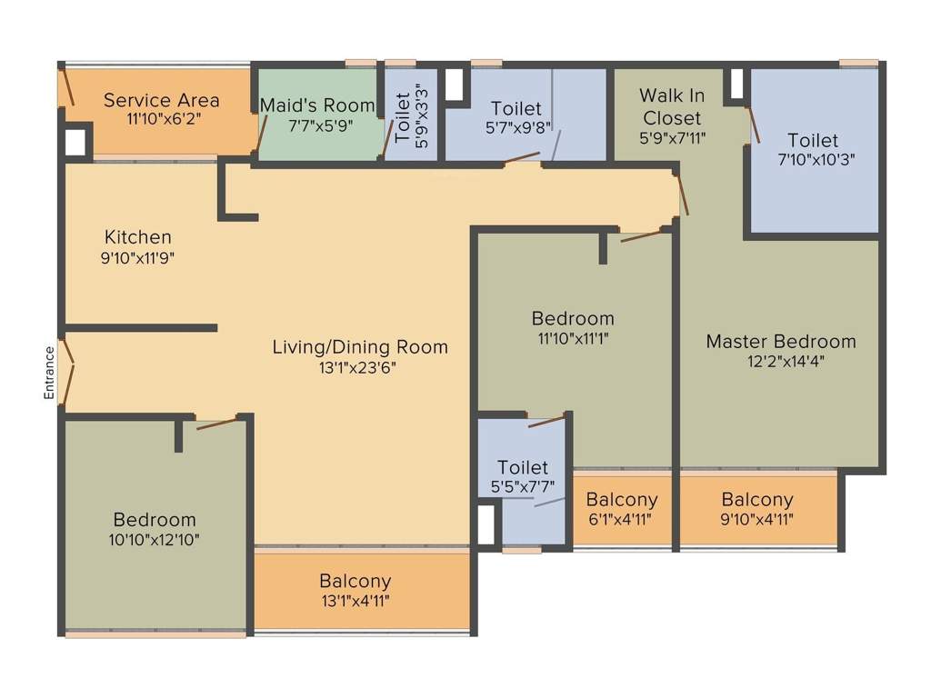 Aliens Space Station Township (3BHK+3T (2,150 sq ft) + Servant Room 2150 sq ft)