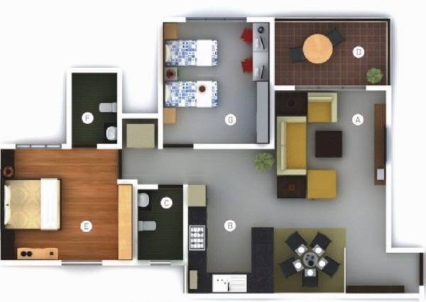 Vilas Javdekar Palash 2i (2BHK+2T (1,100 sq ft) 1100 sq ft)