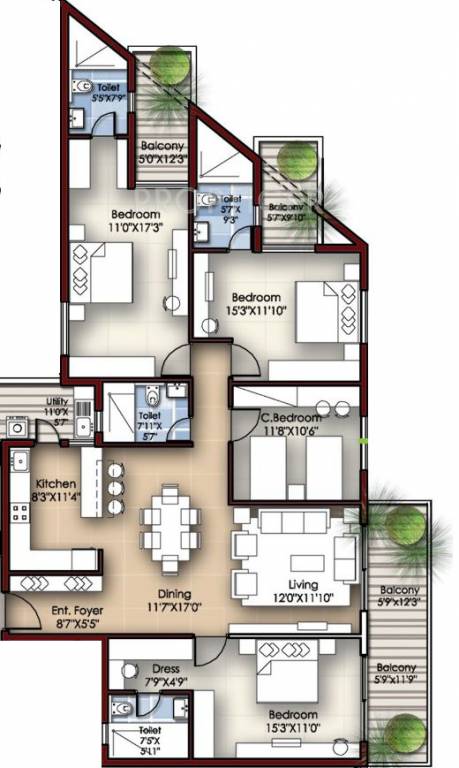 Krishvi Dhavala (4BHK+4T (2,451 sq ft) 2451 sq ft) Krishvi Dhavala (4BHK+4T (2,451 sq ft) 2451 sq ft)