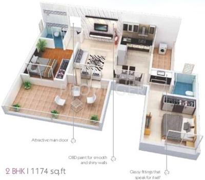 Paramount Madhupushpa (2BHK+2T (1,174 sq ft) 1174 sq ft) Paramount Madhupushpa (2BHK+2T (1,174 sq ft) 1174 sq ft)