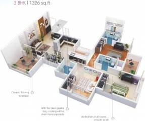 Paramount Madhupushpa (3BHK+3T (1,326 sq ft) 1326 sq ft)